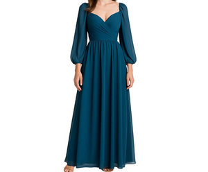 Lavétir Teal Formal Bridesmaid Wedding Maxi Dress Size 10